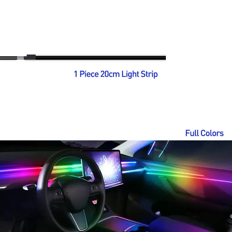 Car Interior Ambient Lights 64-Color RGB LED Strips with App Control