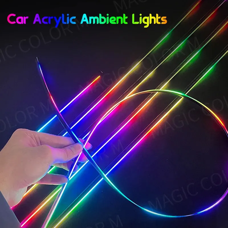 Car Interior Ambient Lights 64-Color RGB LED Strips with App Control
