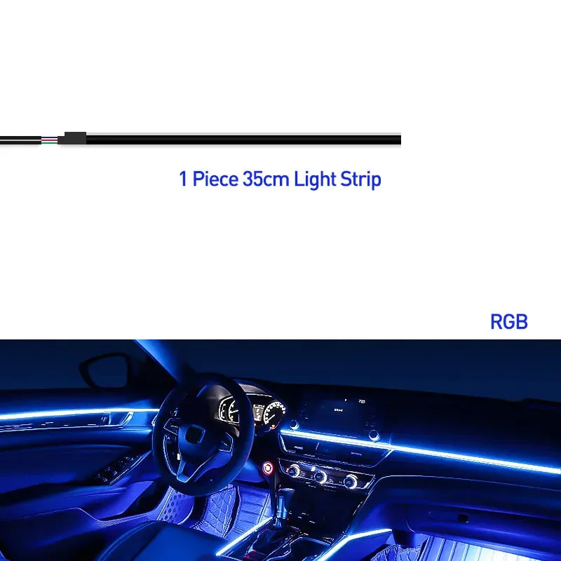 Car Interior Ambient Lights 64-Color RGB LED Strips with App Control