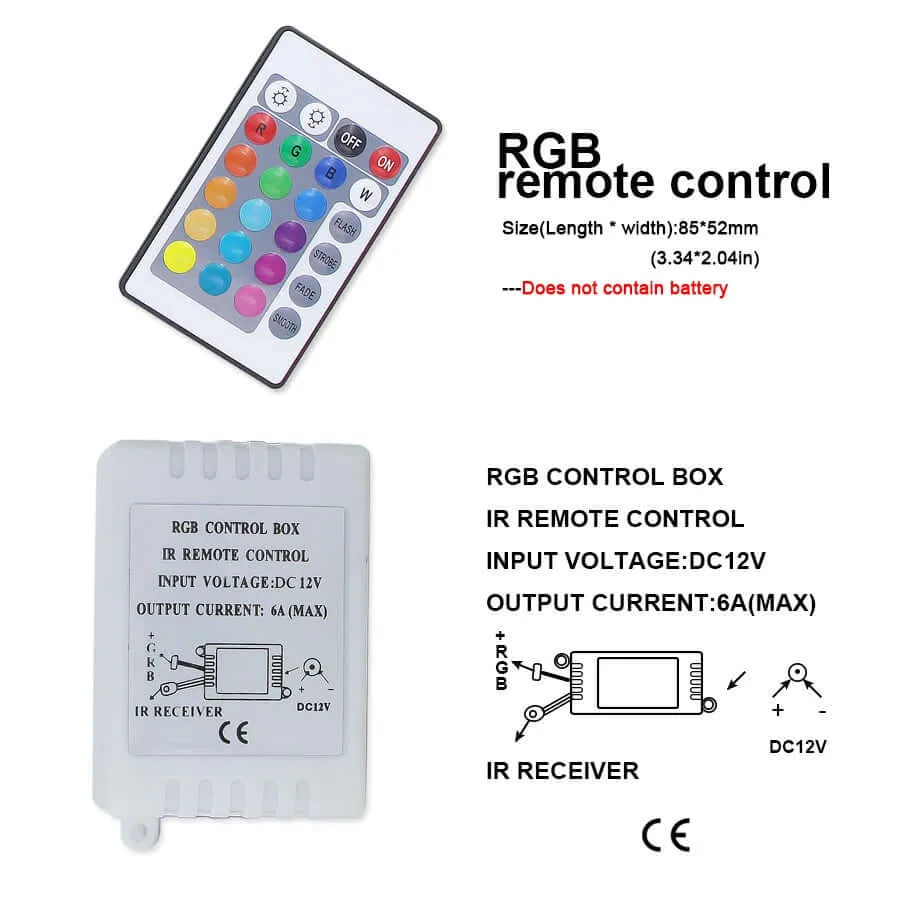 Car LED Lights RGB With Remote