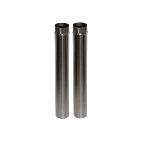 CB-3024-SS-2 Two 3" Stainless Steel Double Wall Flue Pipes, 24" Long
