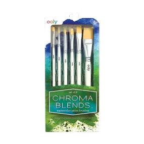 Chroma Blends Watercolor Paint Brushes - Set of 6 by OOLY