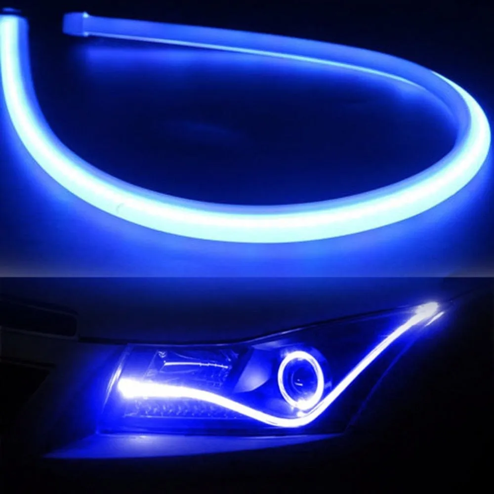 Color: Blue 2pcs, Size: 60cm - 2Pcs 45cm 60cm Flexible Car Soft
