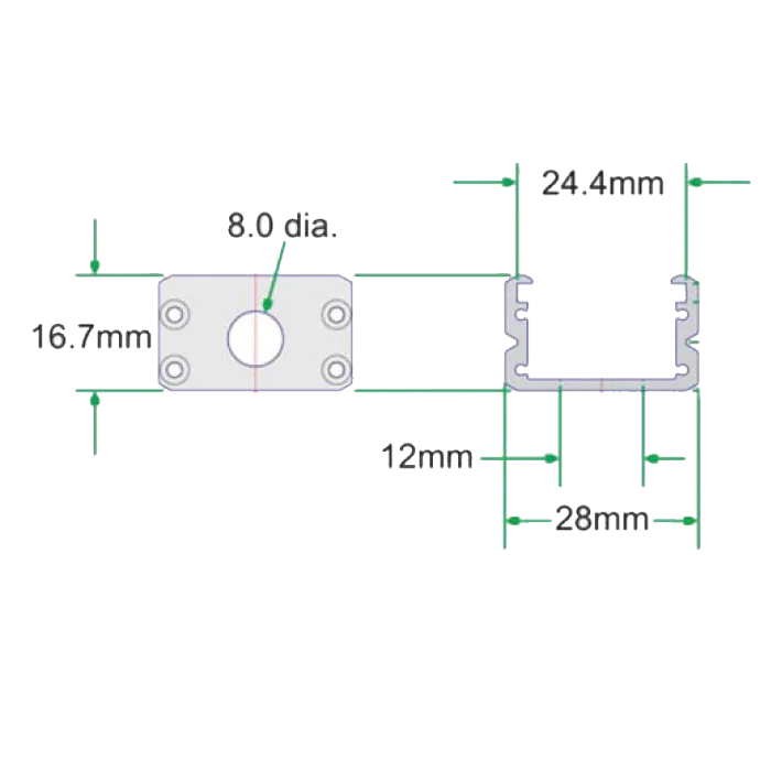 Core ALP90 Designer Surface Mount LED Profile - 48 Inches