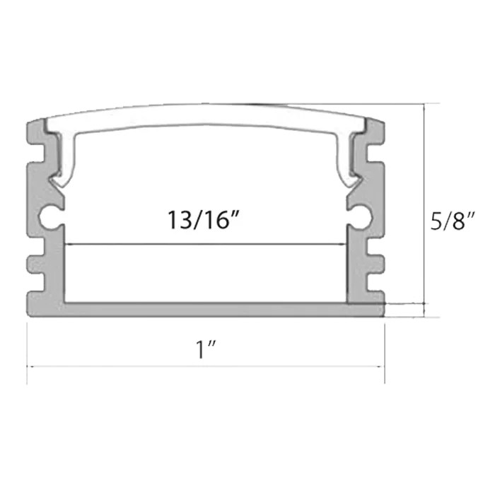 Core ALU-DS100 Surface Mount Designer Aluminum Profile - 78 inches