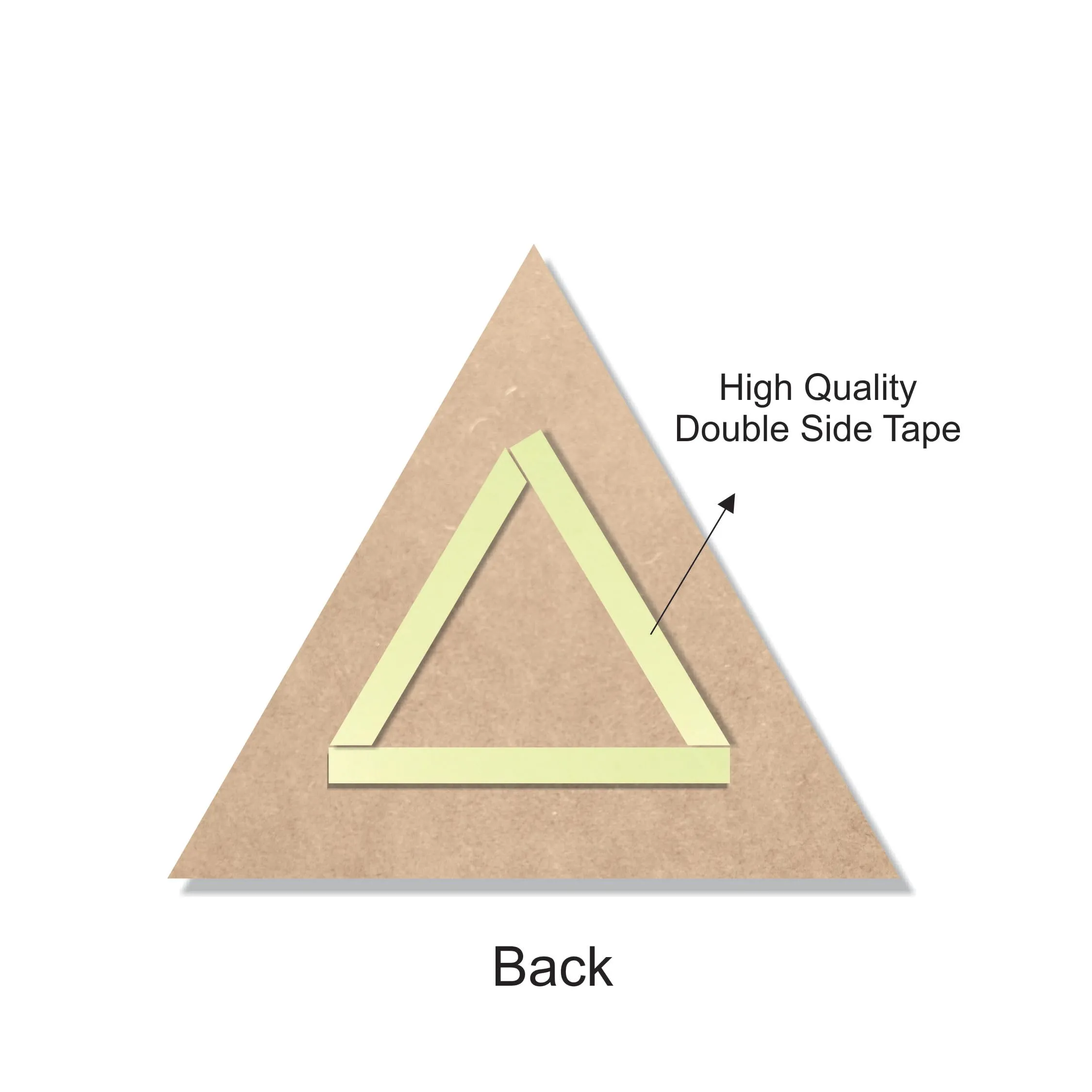 Creative Arts n Frames Self Adhesive Wooden Decorative Wall Framed Mirror Set of 4 Triangular Shape for Home Office Wall Living Room Bedroom Lobby Decoration 10x10inch (Flower Wenge)