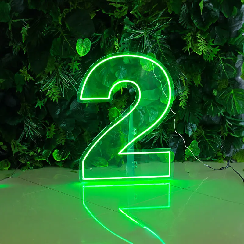 Custom 0 to 9 Number LED Neon Sign Wall Letters Light Party Decoration
