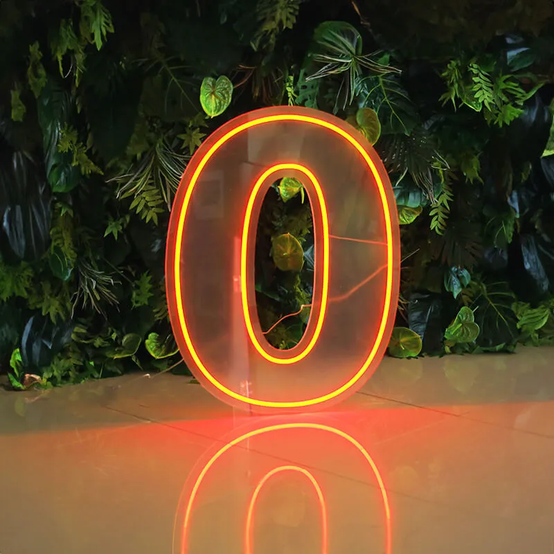 Custom 0 to 9 Number LED Neon Sign Wall Letters Light Party Decoration