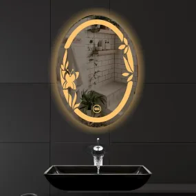Defogger-Integrated Multipurpose LED Light Mirror: Suitable for Wall, Vanity, Bathrooms, Wash Basin, Travel, Dressing Room - Sizes: 1824, 2424 - Defogger Available in 18*24 Inch Size (30 x 36)
