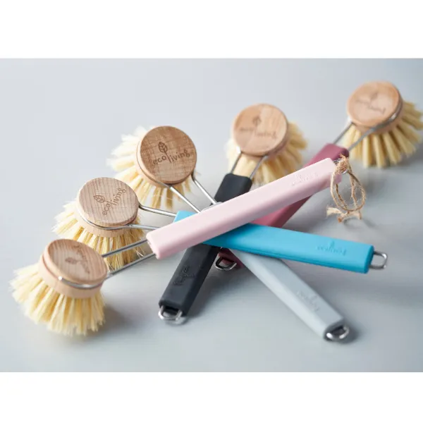 Dish brush with replaceable head