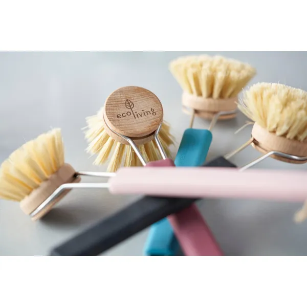 Dish brush with replaceable head