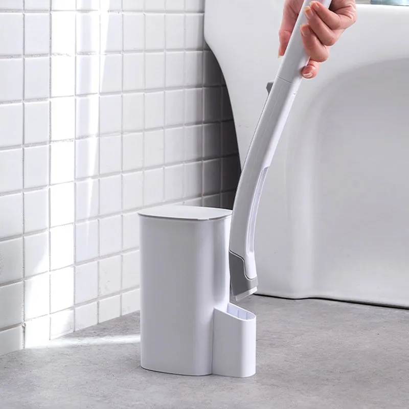 Disposable Household Long Handle Toilet Cleaning Brush Sponge Set
