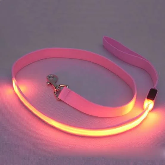 Dog Leash Double Trouble Glow Led & Reflective Strip