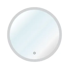 DONATO WALL MOUNTED ROUND LED PLAIN MIRROR with TOUCH ON/OFF BUTTON for LIVING ROOM, WASH BASIN, VANITY/BATHROOM DECORATIVE INTEROR MIRROR with LED LIGHTS (30"x30" INCHES) (DGM-44)