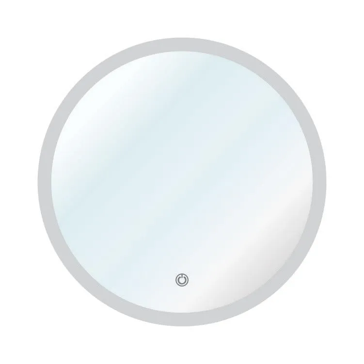 DONATO WALL MOUNTED ROUND LED PLAIN MIRROR with TOUCH ON/OFF BUTTON for LIVING ROOM, WASH BASIN, VANITY/BATHROOM DECORATIVE INTEROR MIRROR with LED LIGHTS (30"x30" INCHES) (DGM-44)