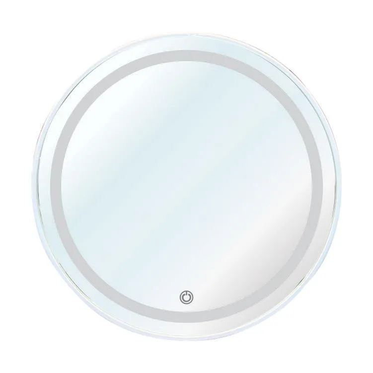 DONATO WALL MOUNTED ROUND SHAPED LED MIRROR with TOUCH ON/OFF BUTTON for LIVING ROOM, WASH BASIN, VANITY/BATHROOM DECORATIVE INTEROR MIRROR with LED LIGHTS (24"x24" INCHES) (DGM-45)