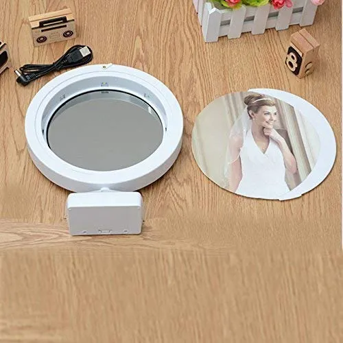 Dweezhet Home Travel Vanity Make up Mirror fordable Led Light Round Make up Mirror