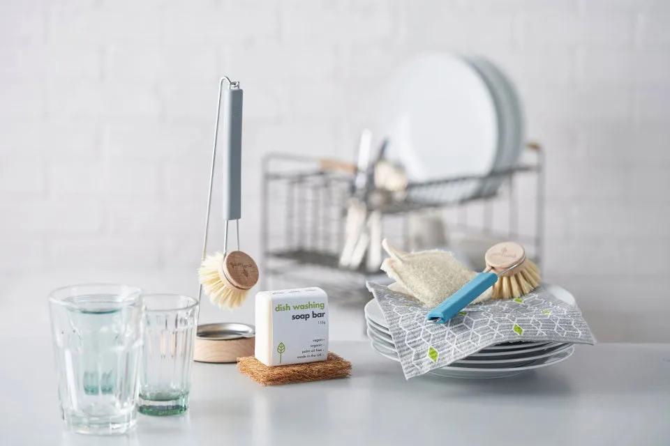Ecoliving Dish Brush with Replaceable Head - Burgundy