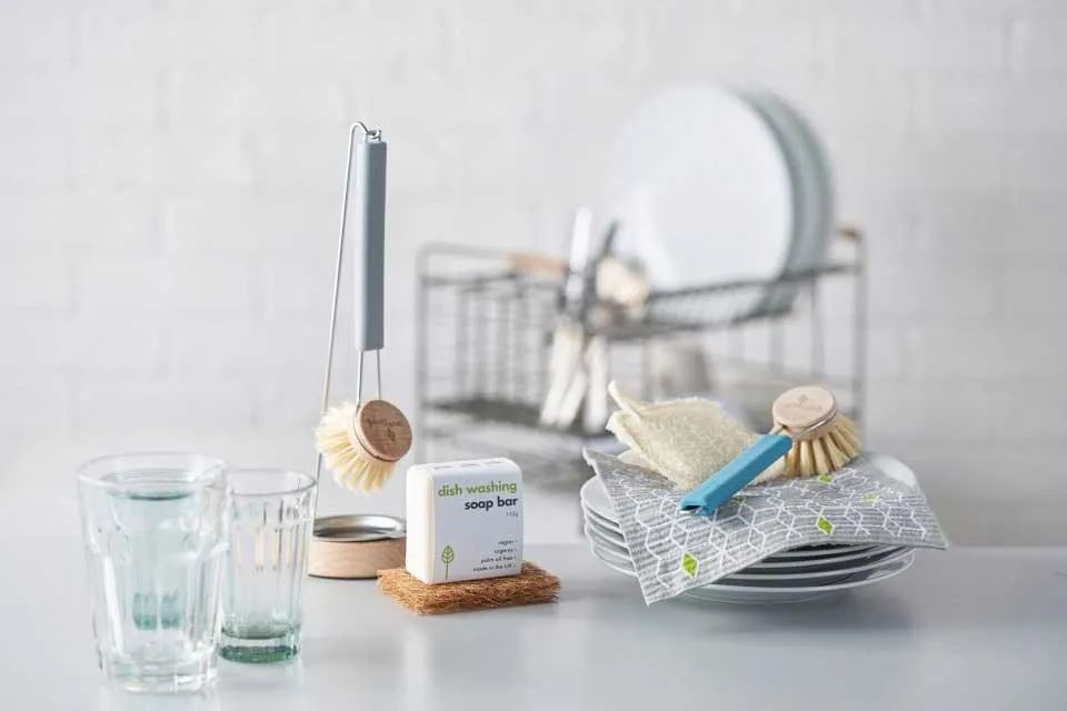 Ecoliving Dish Brush With Silicone Handle & Replaceable Brush Head