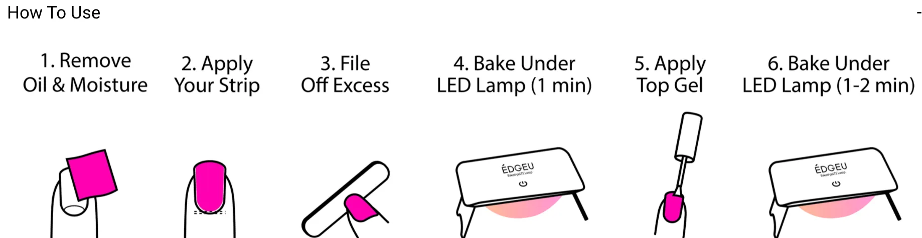 EDGEU Baked Gel Fingernail Stickers (Chiffon Glow)