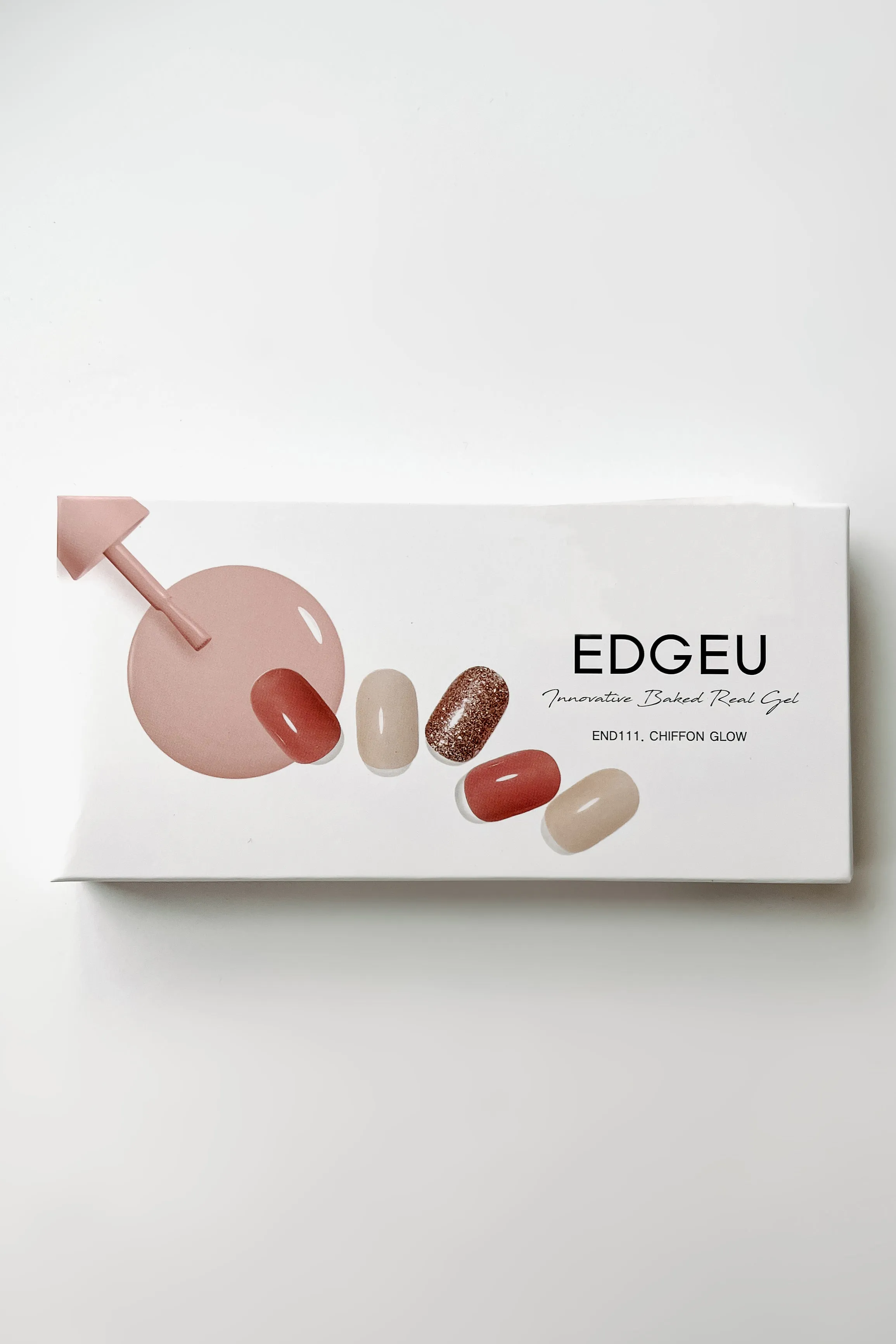 EDGEU Baked Gel Fingernail Stickers (Chiffon Glow)