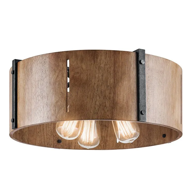 Elbur Three-Light Pendant/Semi-Flush Mount Ceiling Fixture