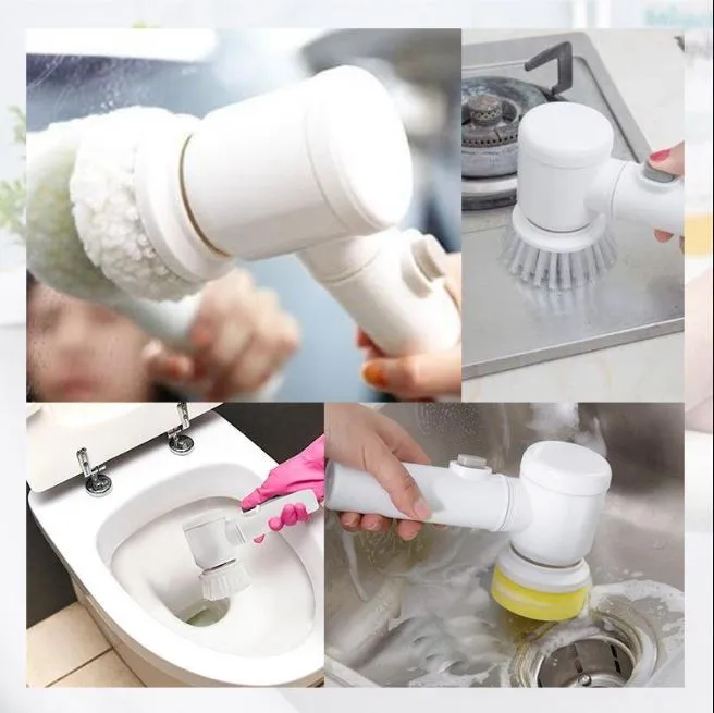 Electric Cleaning Brush With 3 Brush Heads