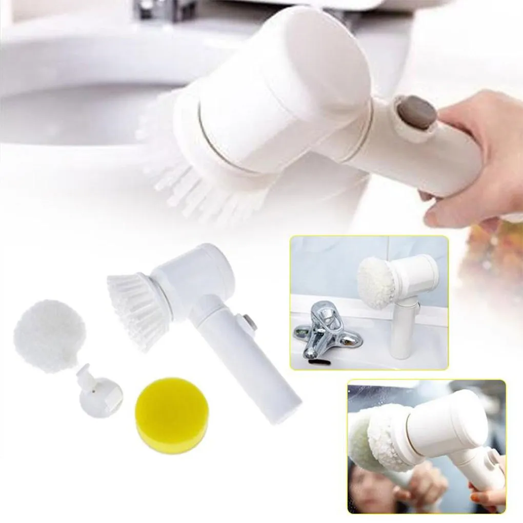 Electric Cleaning Brush With 3 Brush Heads