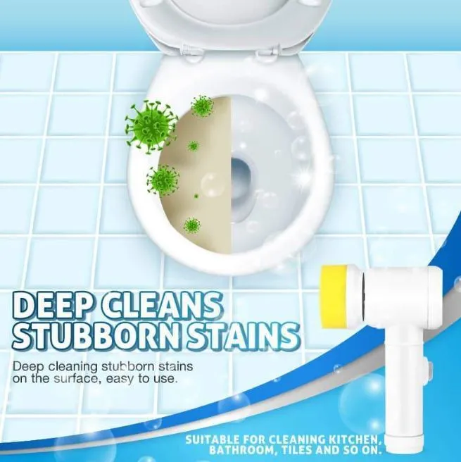 Electric Cleaning Brush With 3 Brush Heads