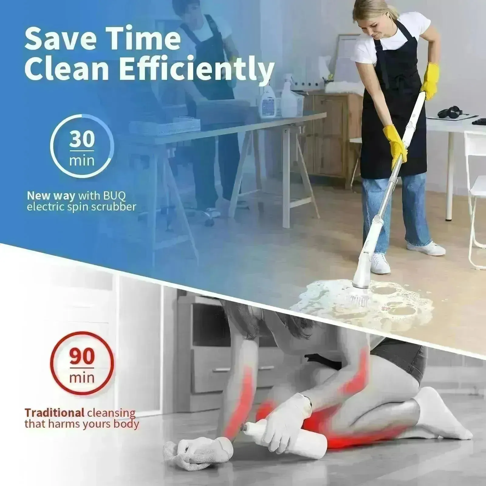Electric Spin Scrubber, Bathroom Cleaning Brush, With 5 Replacement Heads, Brush With Long Handle For Kitchen, Bathtub, Floor, Toilet,