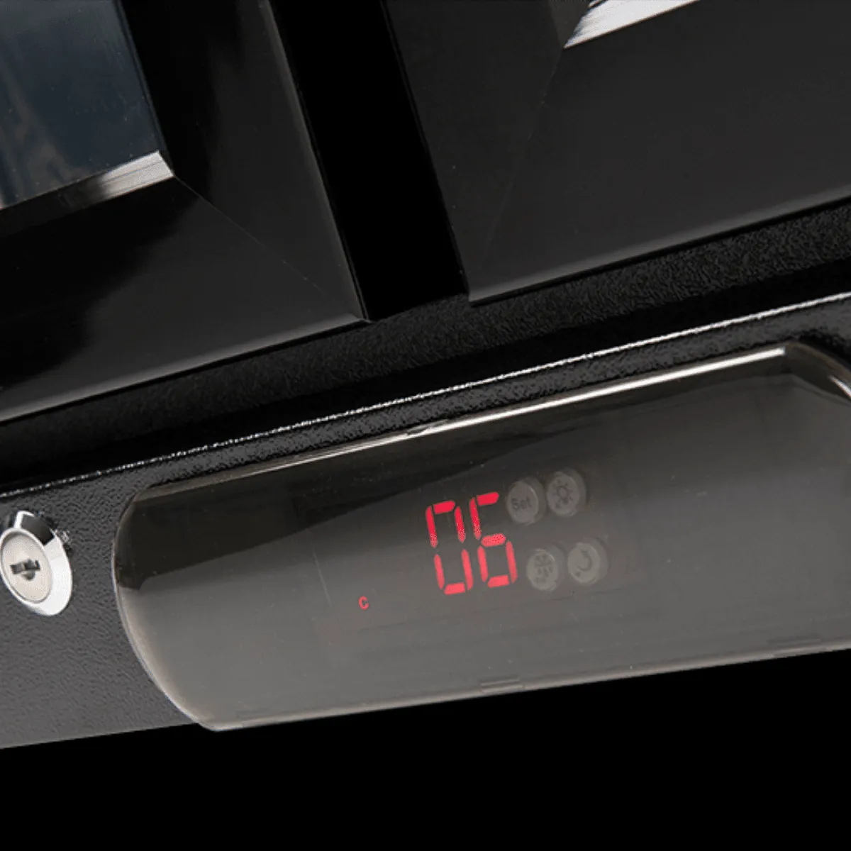 Euro 208 Litre Black Double Doors Beverage Cooler - EA900WFBL