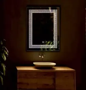 Fabels Defogger-Enabled LED Light Mirror: Ideal for Wall, Vanity, Bathrooms, Wash Basin, Travel, Dressing Room - Sizes: 1824, 2424 - Defogger Option for 18 * 24 Inch Size (24 x 36 Inches)