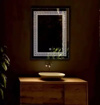 Fabels Defogger-Enabled LED Light Mirror: Ideal for Wall, Vanity, Bathrooms, Wash Basin, Travel, Dressing Room - Sizes: 1824, 2424 - Defogger Option for 18 * 24 Inch Size (24 x 36 Inches)