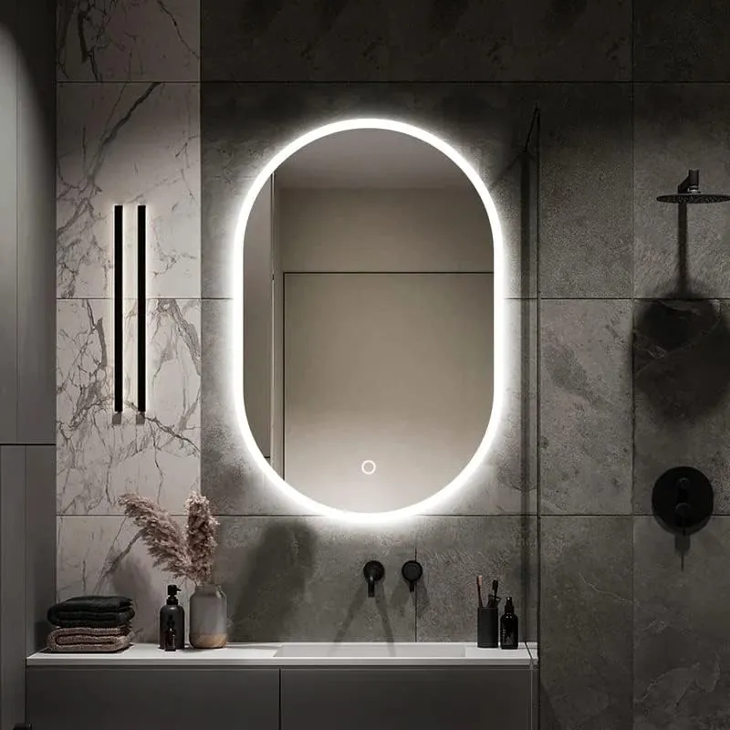 Fabels Defogger-Enabled LED Light Mirror: Perfect for Wall, Vanity, Bathrooms, Wash Basin, Travel, Dressing Room - Sizes: 1824, (18 x 24 Inches)