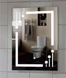 Fabels Defogger-Enabled LED Light Mirror: Perfect for Wall, Vanity, Bathrooms, Wash Basin, Travel, Dressing Room - Sizes: 1824, 2424 - Defogger Option for 18 * 24 Inch Size (18 x 24 Inches)
