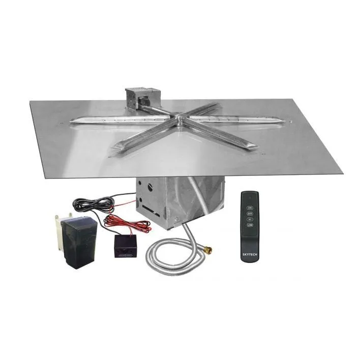 Firegear 34" Square Flat Pan Gas Fire Pit Insert FPB-34SFBSTFS