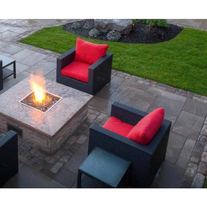 Firegear 34" Square Flat Pan Gas Fire Pit Insert FPB-34SFBSTFS