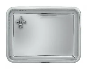 Fleur-de-lys Pewter Card Tray