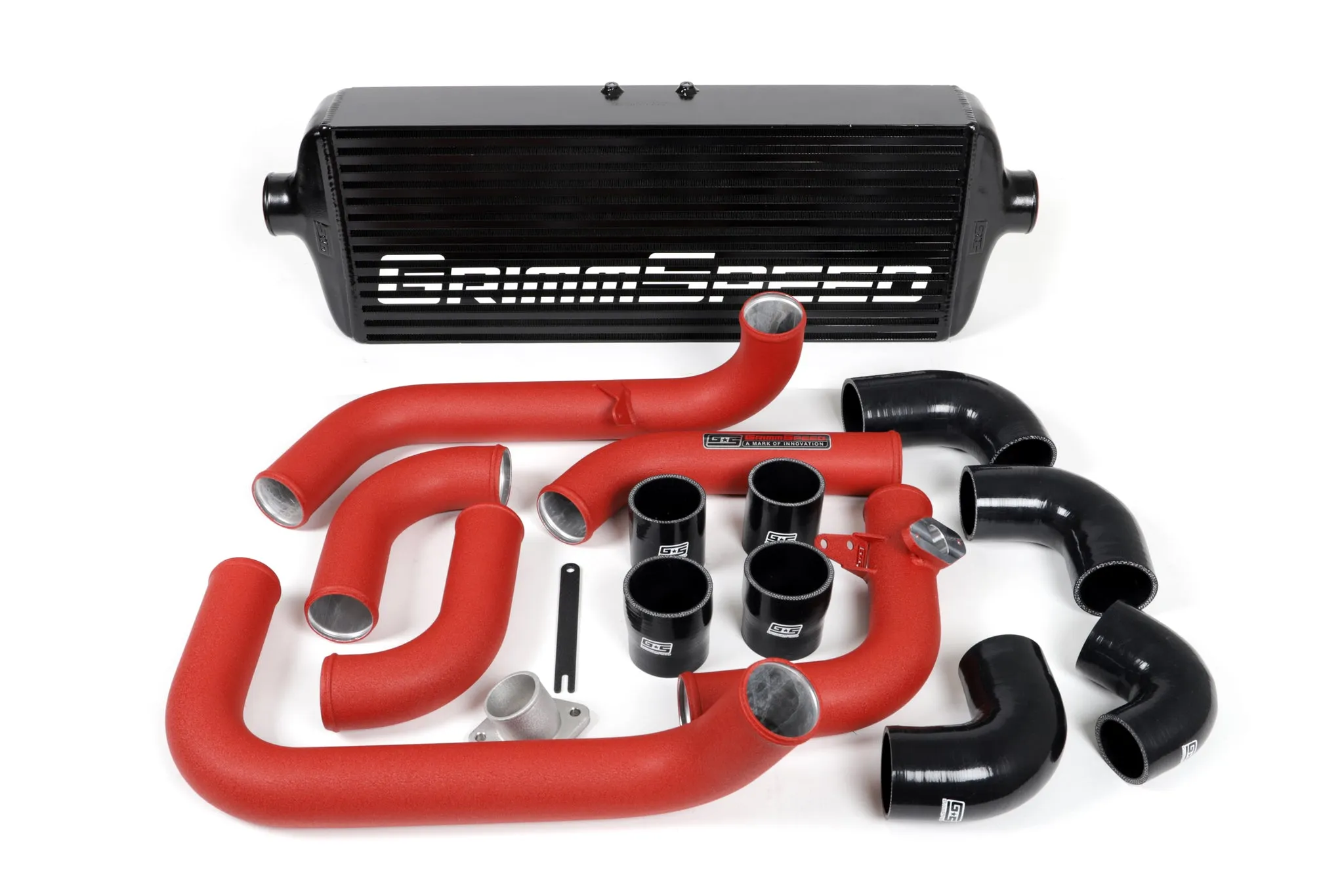 Front Mount Intercooler Kit [Inc. Red Piping] - Subaru 08-14 WRX