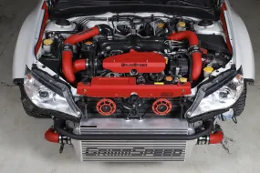 Front Mount Intercooler Kit [Inc. Red Piping] - Subaru 08-14 WRX