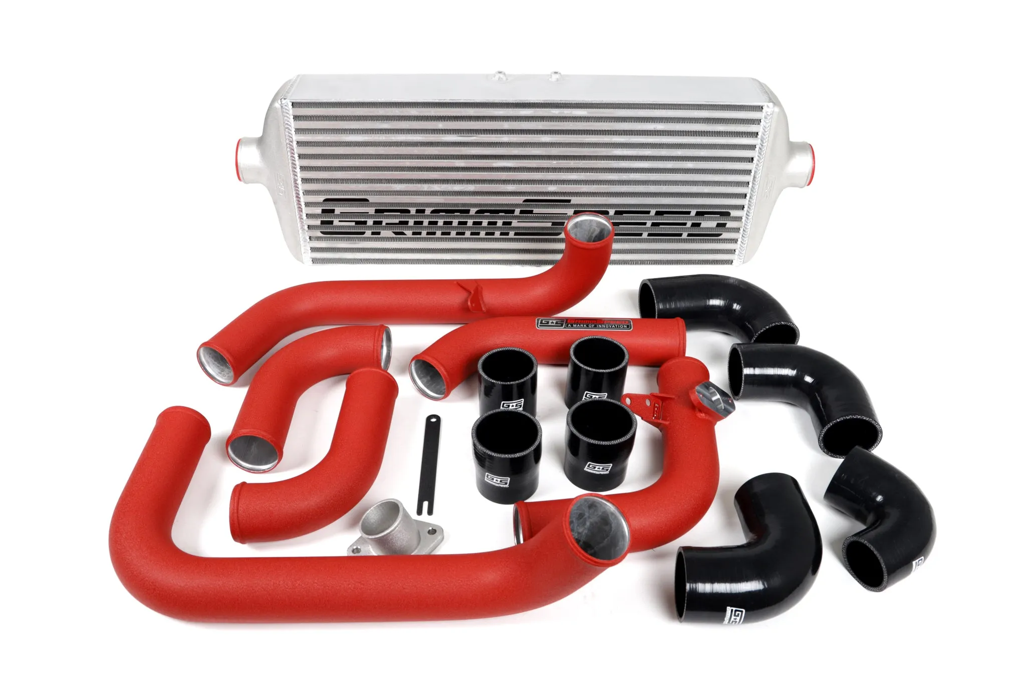 Front Mount Intercooler Kit [Inc. Red Piping] - Subaru 08-14 WRX