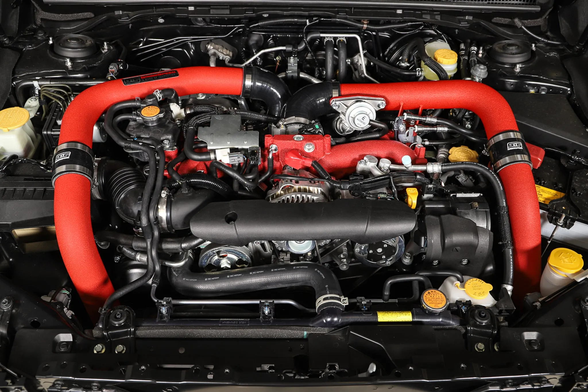 Front Mount Intercooler Kit [Inc. Red Piping] - Subaru 15-21 STI