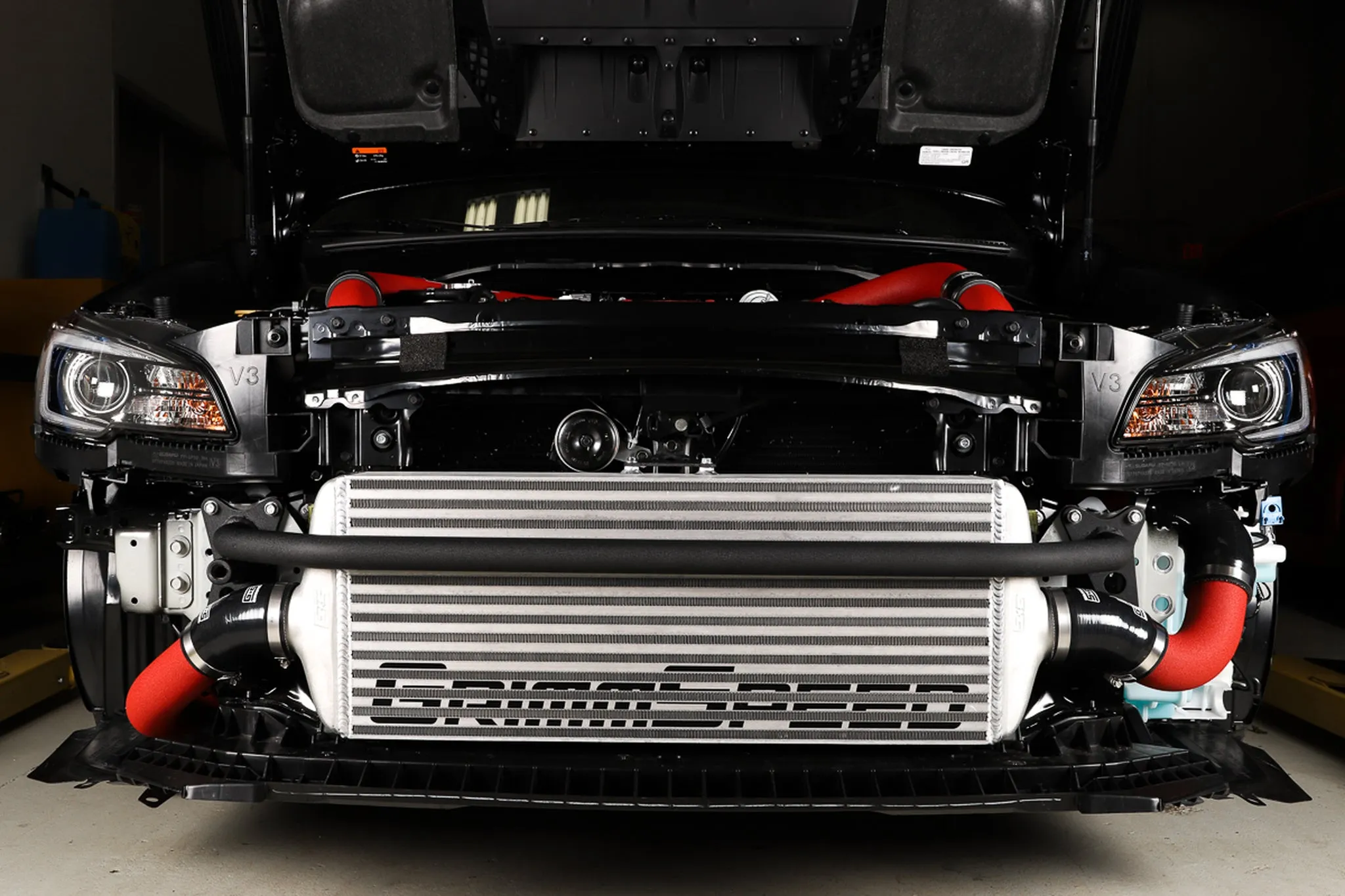 Front Mount Intercooler Kit [Inc. Red Piping] - Subaru 15-21 STI