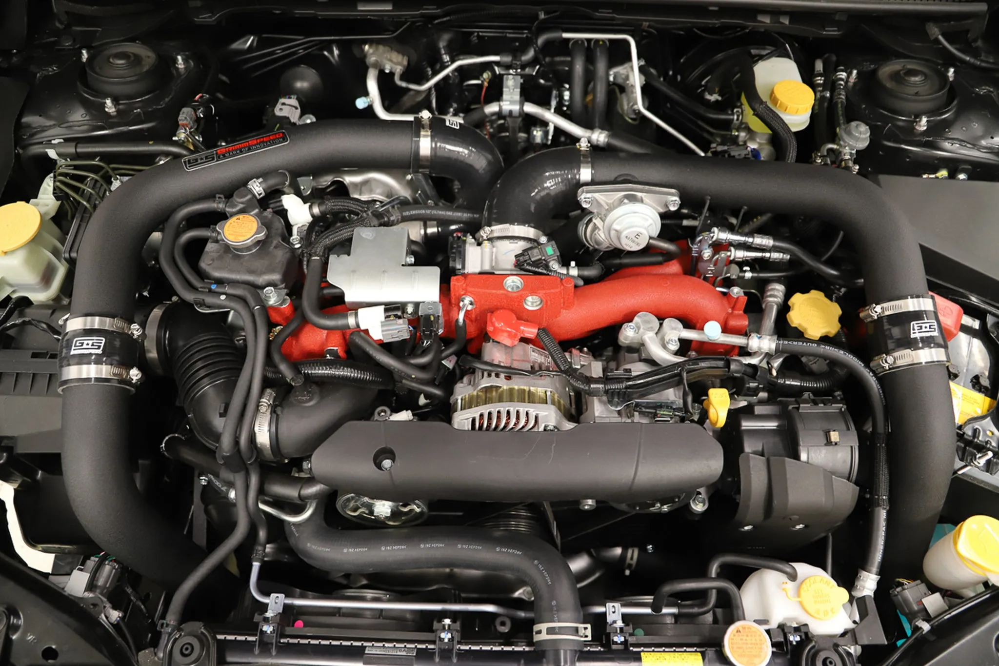 Front Mount Intercooler Kit [Inc. Red Piping] - Subaru 15-21 STI