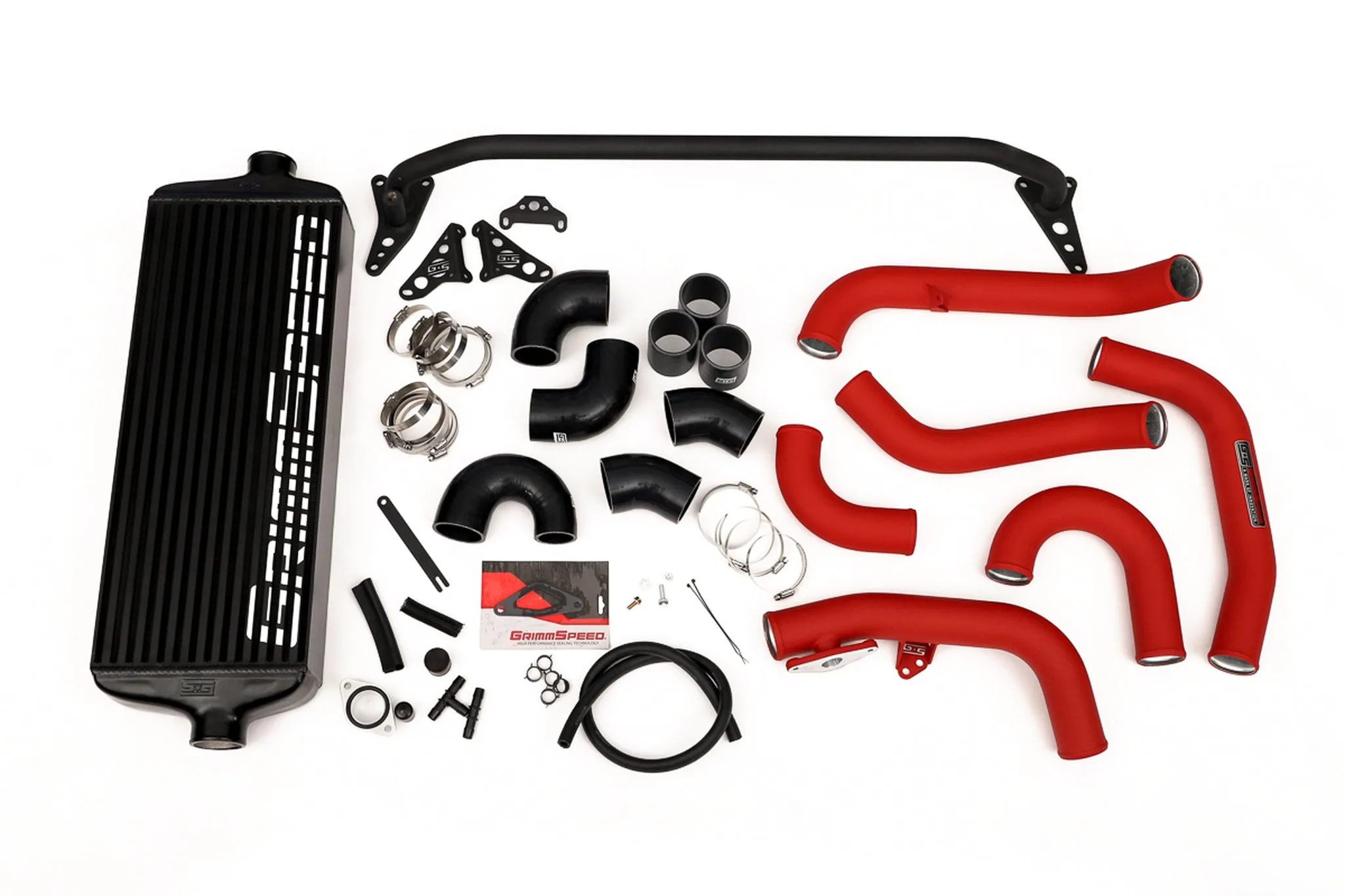 Front Mount Intercooler Kit [Inc. Red Piping] - Subaru 15-21 STI
