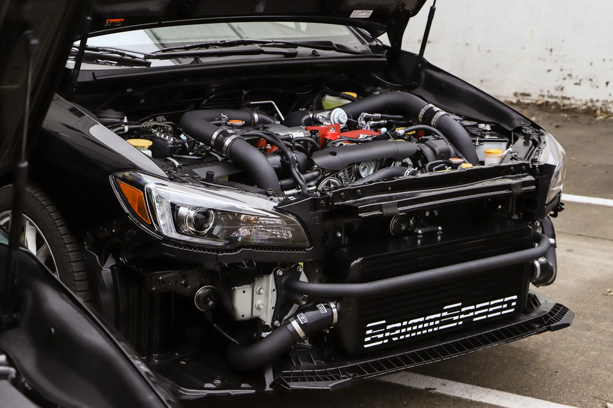 Front Mount Intercooler Kit [Inc. Red Piping] - Subaru 15-21 STI
