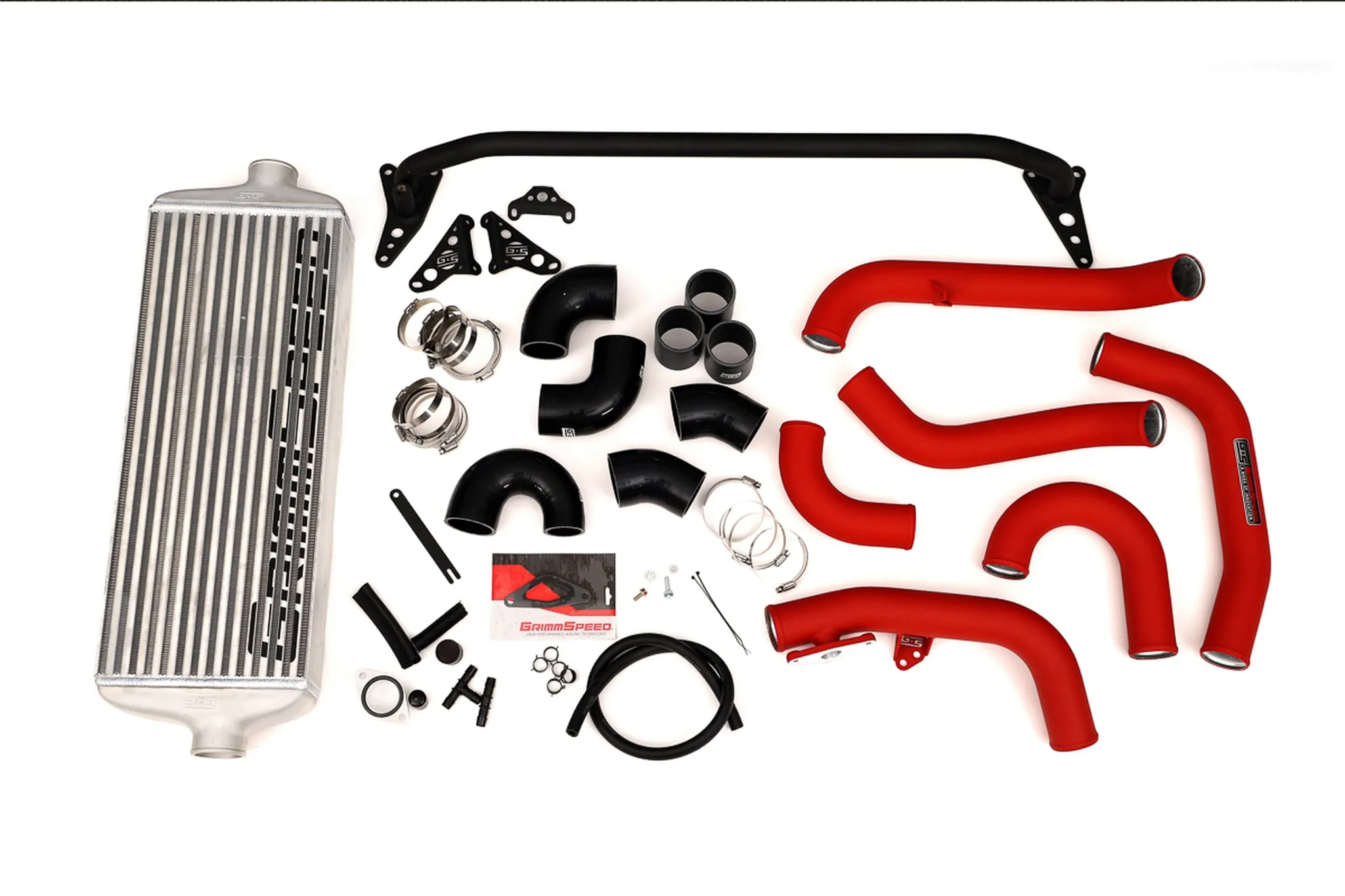 Front Mount Intercooler Kit [Inc. Red Piping] - Subaru 15-21 STI