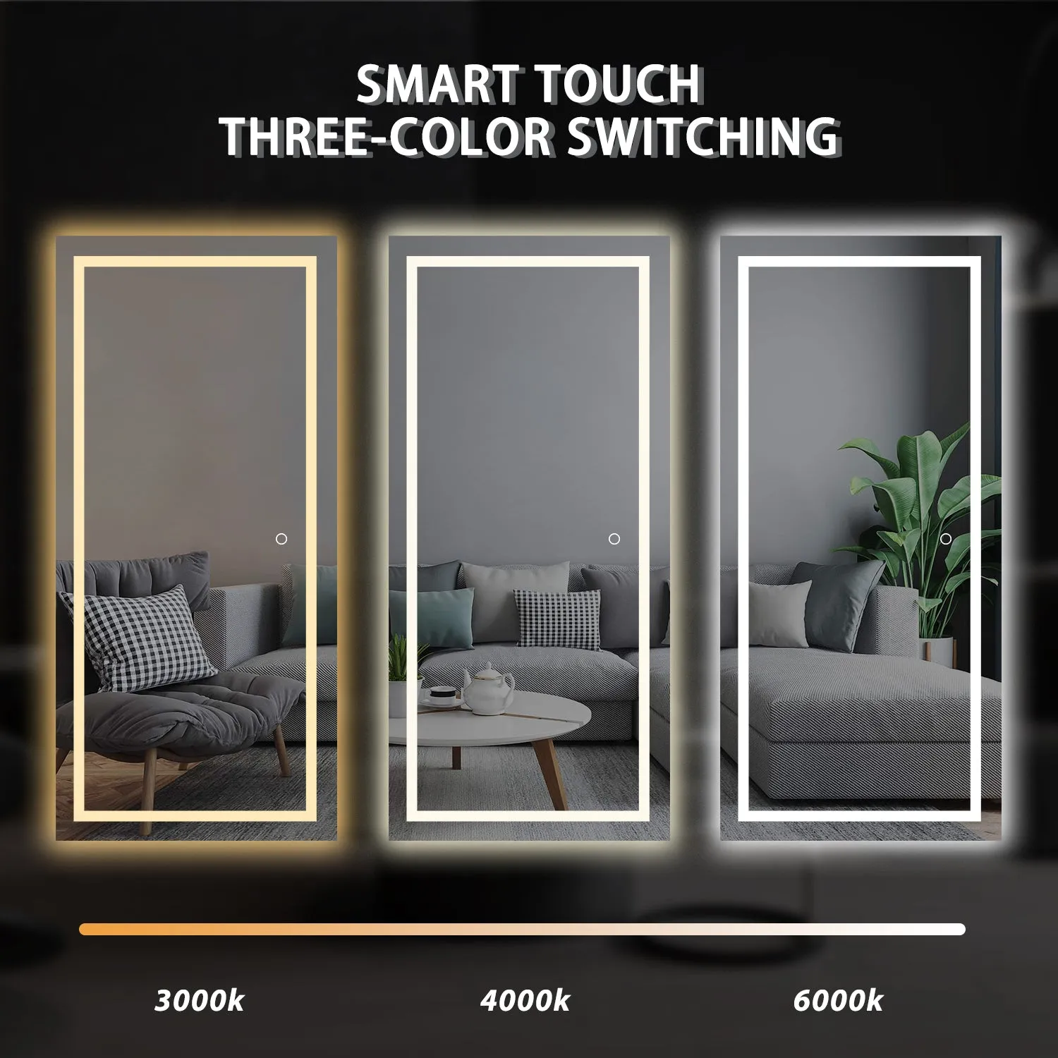 Full Length LED Illuminated Bathroom Vanity Mirror