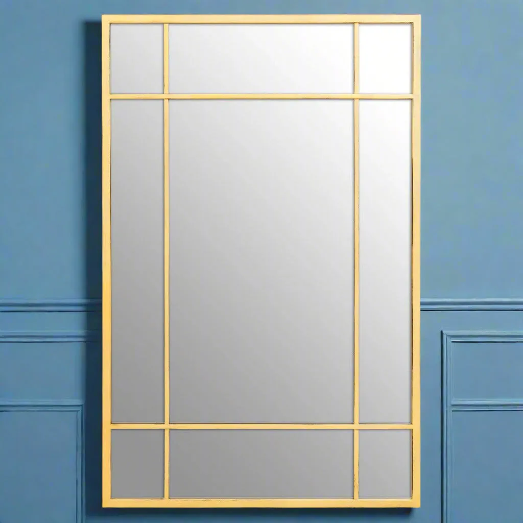 Gold Window Mirror 140 cm