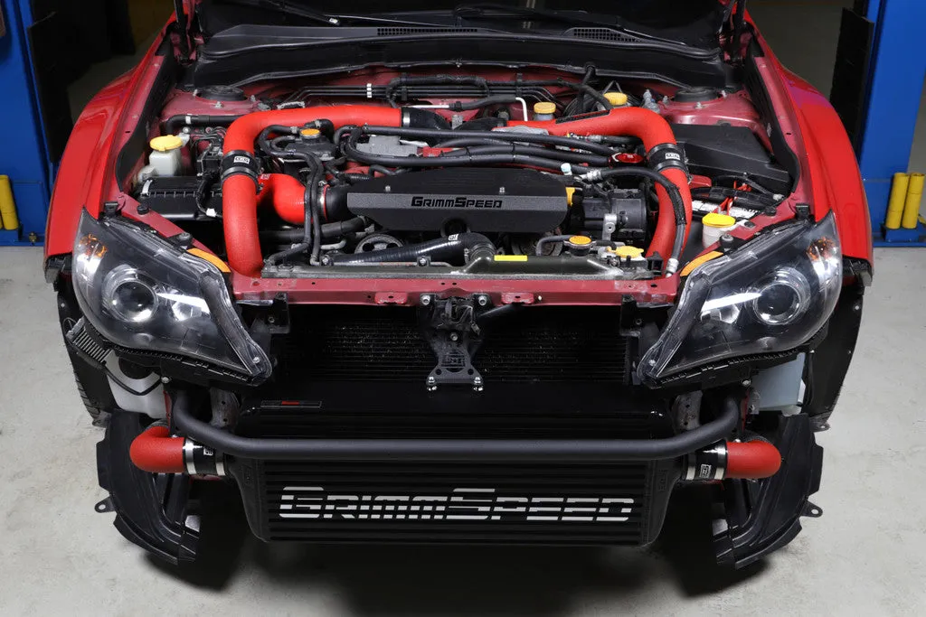 Grimmspeed Front Mount Intercooler Bumper Bar BLACK Coated - Subaru 15-21 WRX/STI - 090261